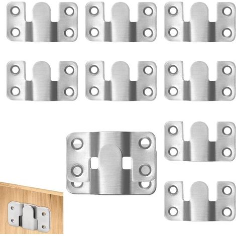 Supports de fixation invisibles avec boucle - Lot de 10 pour une installation facile - 54 cm x 3 cm - Meubles, cadres, têtes de lit et œuvres d'art - Robustes et sécurisés - Systèmes de suspension pou (1/5)