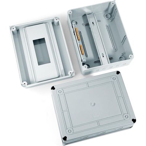 Coffret Electrique Etanche Exterieur, IP65 Boîtier de Distribution en Saillie avec Terminaux, ABS de Surface en Plastique pour une Utilisation à l'extérieur, (12 MODULE) (1/4)