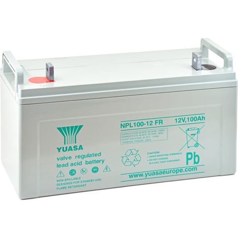 Yuasa - Batterie plomb AGM YUASA NPL100-12FR 12V 100Ah M10-M