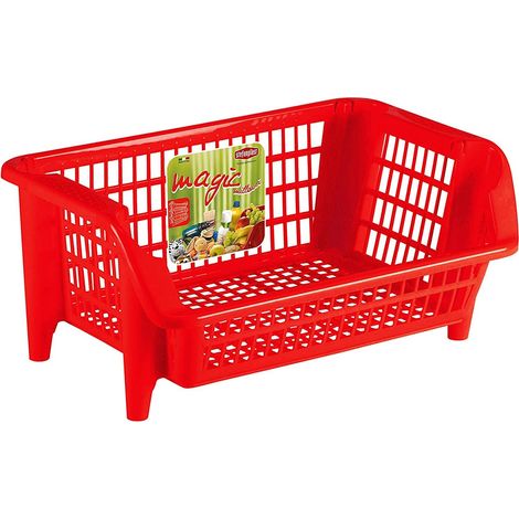 Cesta organizzatore magic milleusi sovrapponibile rossa 54 x 38 x 24 cm (1/4)