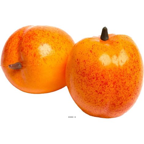 Abricot artificiel Orange en lot de 2 en Plastique soufflé D 55 mm (1/3)