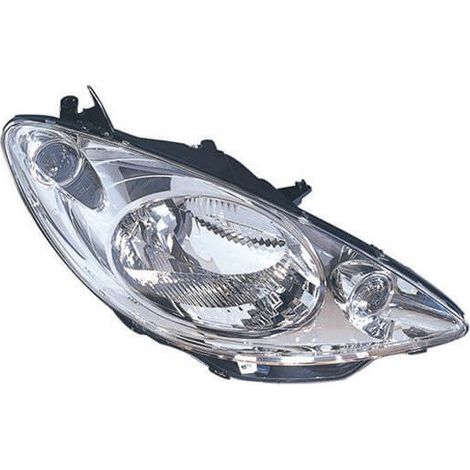 Phare avant droit H4 chromé Peugeot 1007 depuis 2005