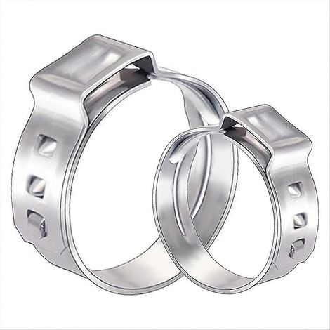 35 Stück 1/2-Zoll-PEX-Schlauchschellen, PEX-Crimpringe aus Edelstahl, Schlauchschellen mit einfacher Ohröffnung für PEX-Rohre, passend für 1/2 Zoll (1/5)