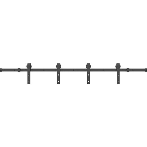 Maison Exclusive - Schiebetürbeschlag-Set 200 cm Stahl Schwarz