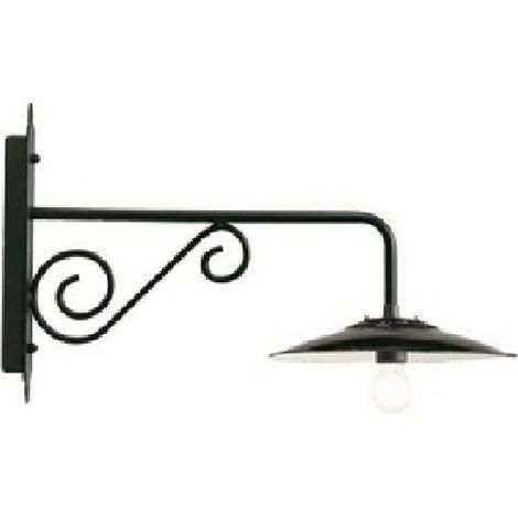 Applique Lunga Piccola Esterno Antique Alluminio E Porcellana Grigio 1 Luce E27
