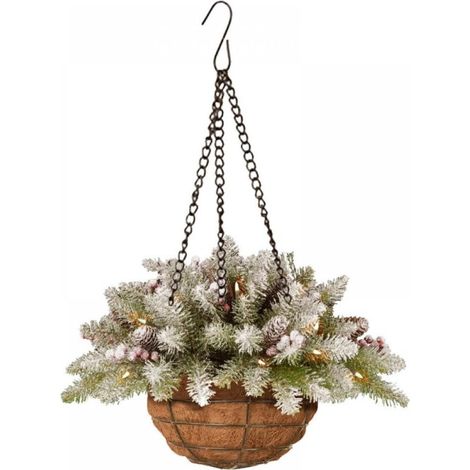 Guirlande De Noël Artificielle - Panier Suspendu Décoratif Pour Porte Mur Fenêtre Jardin - 40 X 25 Cm - PVC - 1 Pièce (1/5)