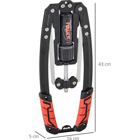 Power Twister 10-200kg Armtrainer Einstellbare Hydraulische Armtrainingsgerät 43 x 16 x 5 cm Schwarz+Rot (1/5)