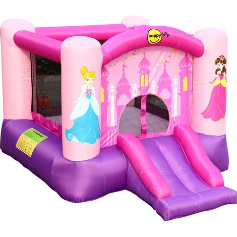 Gonfiabile per Bambini Castello Incantato Principesse Gioco Scivolo Canestro (1/5)