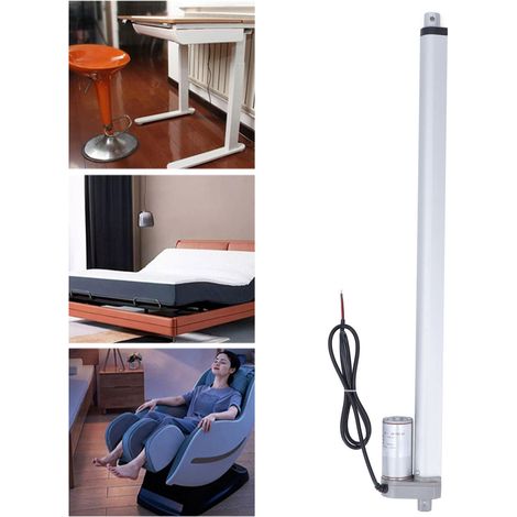 JS-TGZ-U1 500 mm 750 N Elektrischer Stellantrieb, Metallgetriebe, 12 V weißer Stellmotor, Stellantrieb für Massagesessel, Stellantrieb + Fernbedienung (1/5)