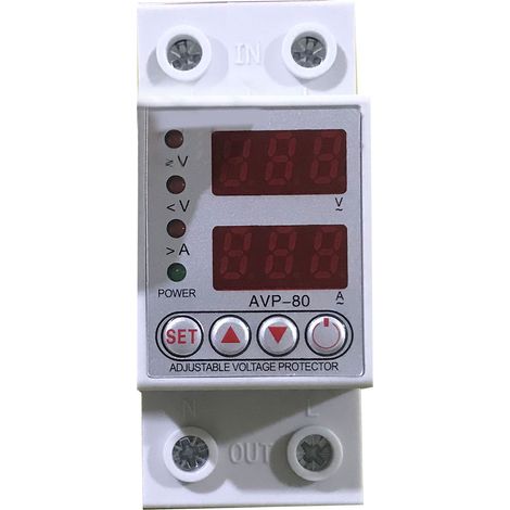 Protecteur De Tension Numérique - 80 A - Réinitialisation Automatique - Surtension Et Souse tension - Affichage LED - 1 Pièce (1/5)