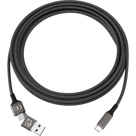 Smrter Câble USB USB 2.0 USB-C® mâle, USB-C® mâle 1.00 m SMRTERSPEEDYCBK S425392 (1/4)