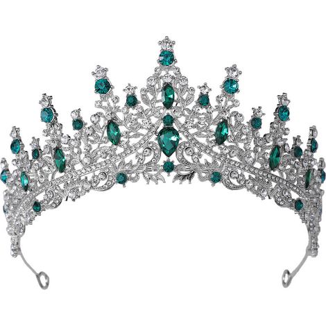 Couronne Princesse - Couronne de Fête en Cristal Synthétique - Pour Mariage Soirée Prom Anniversaire - Taille Réglable - 1 Pièce (1/5)