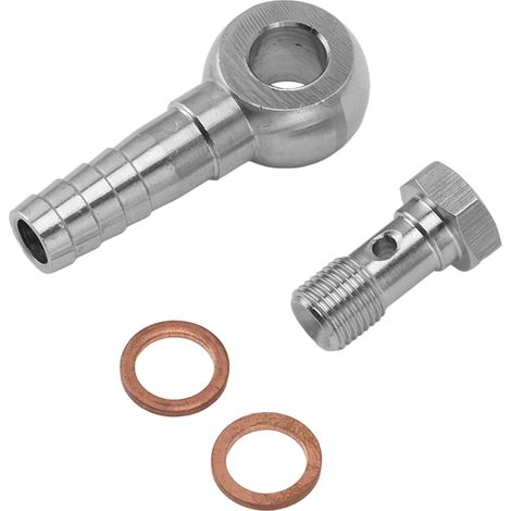Vis de Banjo de Frein M10x1.0 vers 1/4 pouce Adaptateur de Conduite avec Rondelles pour Raccord de Ligne de Frein (1/5)