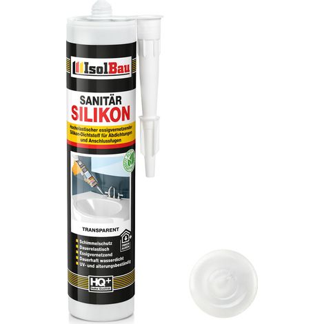 IsolBau Sanitary Silicone Transparent Sanitär Silikon 1 x 300ml (1/5)
