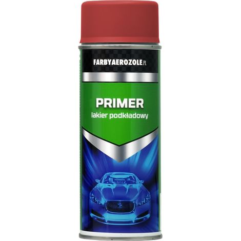 Imprimación acrílica roja en spray de 400 ml para la primera capa base. (1/2)