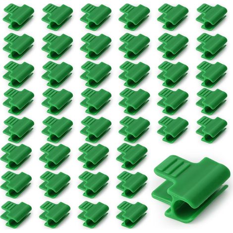 Lot de 50 clips tunnel pour filet 11 mm En plastique Pour film de serre Film plastique couverture rangée filet tunnel hangar serre (1/5)