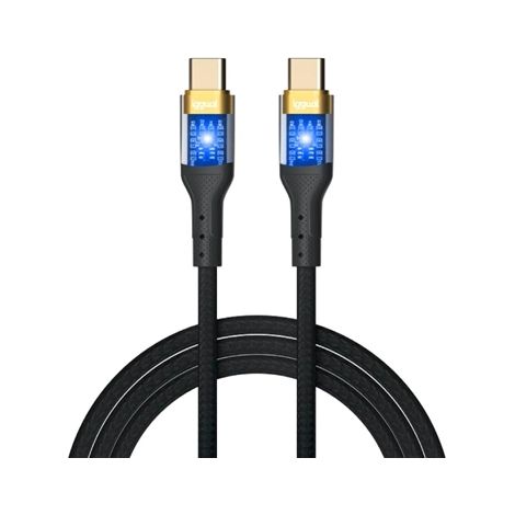 iggual Cable USB-C a tipo C 3A 100 cm trenzado LED