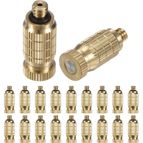 Lot de 20 Buses Brumisation en Laiton, Laiton avec Orifice 0,006"/0,15 mm, Tête Buse à Haute Pression [10/24 UNC] - 0.1mm (1/5)