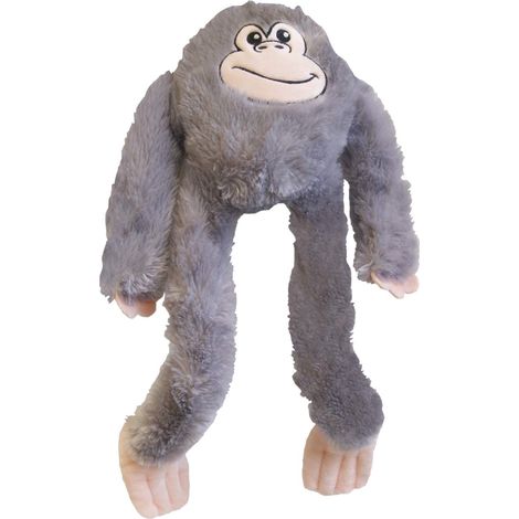 Chien en peluche - Taille 44 cm - Jouet pour chien - peluche avec son - texture douce - très résistant - Idéal pour les petits chiens - Couleur Gris (1/3)