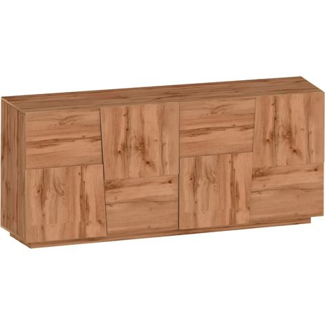 Credenza 4 Ante Rovere Wotan Madia 2 Ripiani Soggiorno Moderno