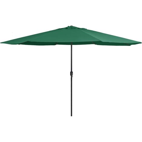 Ombrellone da esterno con palo in metallo 400 cm verde 020008269