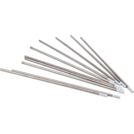 10 Stück WZ8 Stabelektrode aus Zirkonium-Wolfram, Lichtbogennadel zum Schweißen von Aluminium, weiß, 3,2 mm (1/5)