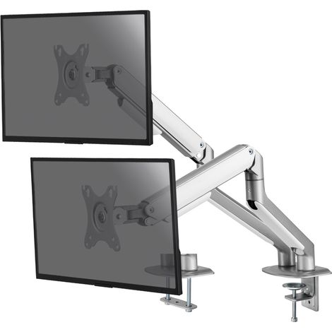 Support de bureau Full Motion pour 2 écrans PC 17"-32", gris (1/3)