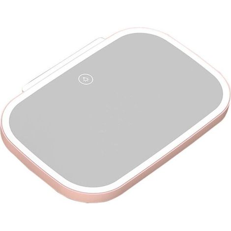 Miroir de pare-soleil de voiture universel Dimmable LED Miroir de maquillage de voiture Lumière LED Rétroviseur intérieur automobile avec lumière LED, Rose pratique (1/5)