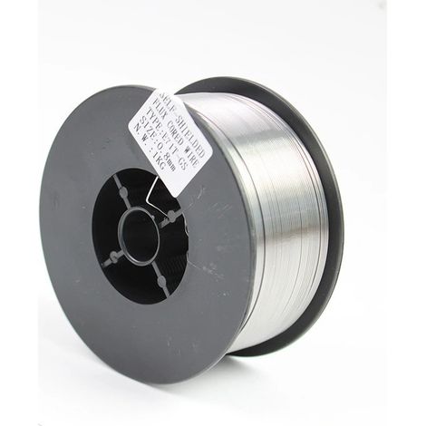 Carrete de alambre con núcleo fundente sin gas autoprotegido de 0,8 mm y 1 kg E71T-GS para soldadura MIG universal y versátil