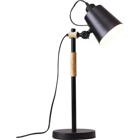 Lampe de Table E27 Industrielle Hauteur réglable Noir (1/5)