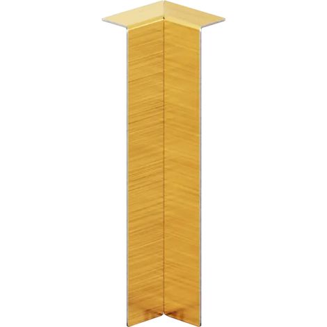 Coin intérieur FCLI pour plinthes FC en acier 10cm x 2cm x 1cm - satiné or