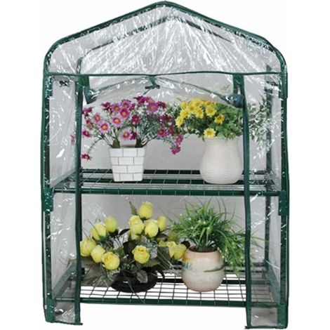 Housse de rechange en PVC transparent pour serre de jardin - Pour mini plantes - Portable - Solide et robuste - Étanche - Anti-tempête - Pour jardin (1/5)