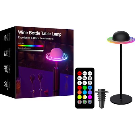 Lampada da Tavolo LED Planeta RGB Senza Fili Ricaricabile con Telecomando e Sincronizzazione Musicale, Design Moderno in PMMA e Metallo, Ideale per Camera e Ufficio (1/4)