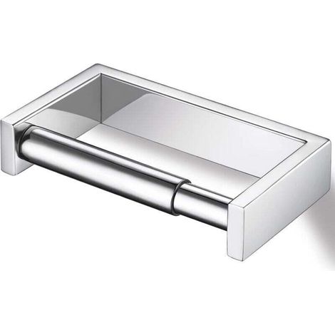 Porte-papier hygiénique, porte-rouleau de papier toilette, à ressort, en acier inoxydable, finition polie-DOU (1/4)