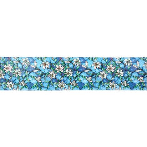 Film pour vitres dépolies. sans adhésif. pour la décoration intérieure et l'intimité. 0.45 x 2 m (1/4)
