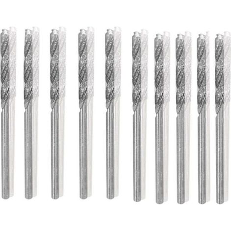 sourcing map 10pcs Foret Hélicoïdal Mèche Diamant 1mm en Acier Rapide HSS pour Verre Coquillages Pierre Carrelage (1/3)