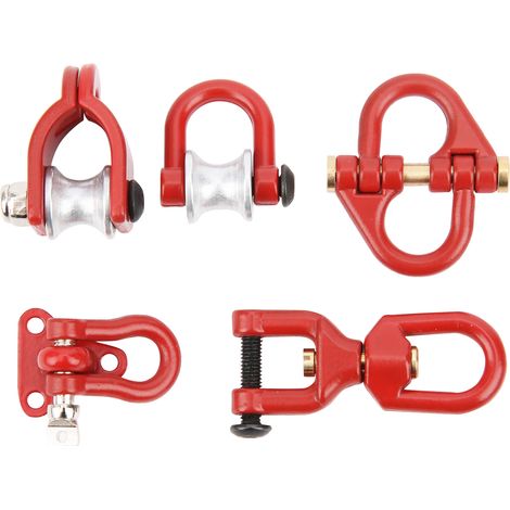 Attache de remorquage métallique pour voiture RC 1/10, crochet de traction décoratif et accessoire de simulation. (1/5)