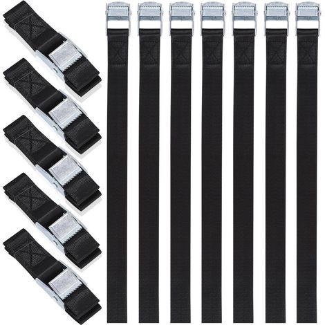 12x Spanngurte 50cm mit Klemmschloss, verstellbar, bis 250kg