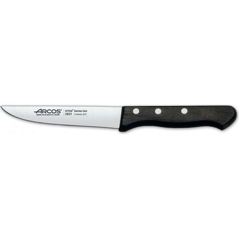 Cuchillo para Verduras Arcos Palisandro  262100 de acero inoxidable Nitrum y mango de madera de Palisandro con hoja de 11 cm, y Funda Hoja