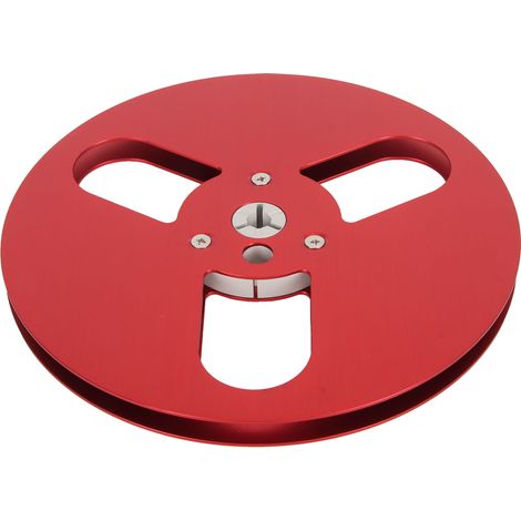 Bobine de bande magnétique vide 1/4" (7 pouces) en alliage d'aluminium, résistante au vent, 3 trous, bobine réceptrice pour enregistrement (compatible Nab Red). (1/5)