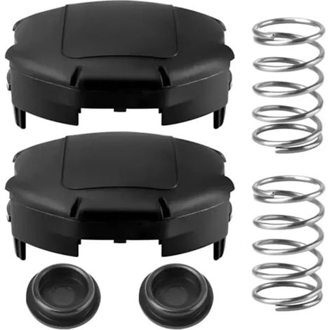 (2 pièces) Kit de ressorts pour couvercle de bobine de tête de coupe-bordures, remplacement du couvercle de bobine pour coupe-bordures à alimentation rapide, pièces détachées pour outils de jardin mot (1/5)