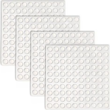 Butées de Porte en Caoutchouc, 8 ×3mm Tampons Silicone Transparent Amortisseur Placard pour Protection des Meubles, Portes et Fenêtres, Tiroirs, Armoires, Anti Bruit (1/5)
