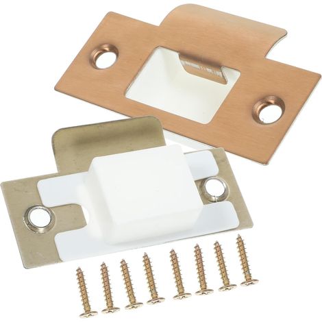 Plaques de Gâche en Acier Inoxydable pour Renforcement de Porte D'entrée, Kit de Verrouillage de Sécurité Vis, Adaptées pour Portes Extérieures, Lot de 2 Sets de Jeux, (1/5)