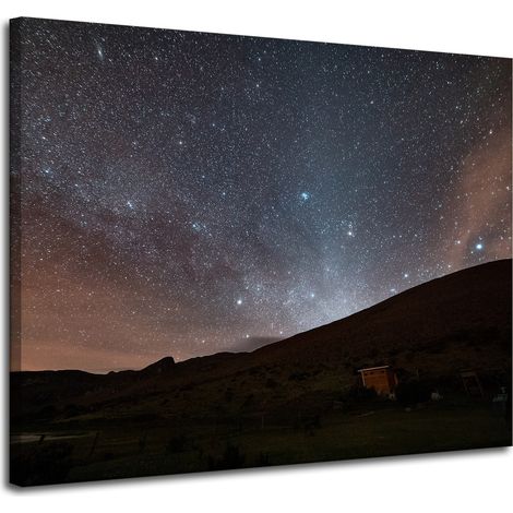 Lienzo impreso "Espacio y cielo estrellado" 100x80