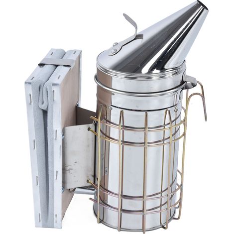 6-teiliges Imker-Starterset: Bienenstock-Räucherapparat, Rahmengriff, Entdeckelungsgabel, Bienenfuttertrog, Bürste, Schaber (1/5)