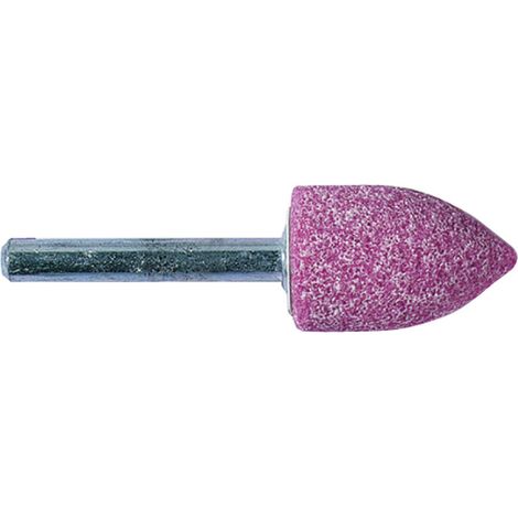 Molette a pera vetrificate rosa al corindone - D.5x10 gambo 3 - Rosver - 100 pz