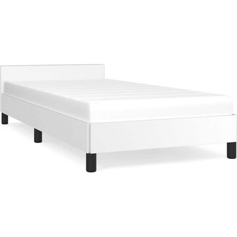 Bettgestell mit Kopfteil ohne Matratze Weiß 80x200 cm vidaXL (1/5)