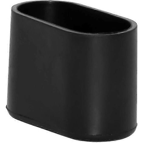 Lot de 20 embouts de pieds de chaise en PVC souple non marquants, 20 x 40 mm, noirs, ovales, pour protéger vos meubles et vos sols. (1/4)