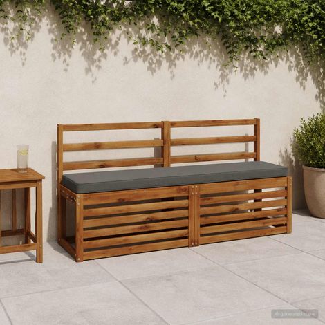Coussins de banc 2 pièces VUGHT 2 pcs 100 % polyester Gris (1/5)
