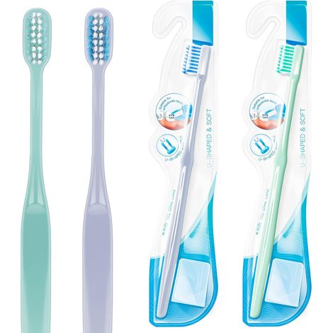 U Shape Orthodontic Toothbrush 4 Colors (Pack of 4) (1/5)